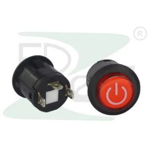 Push Button Switch DS 422 Red Lamp 24mm
