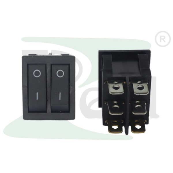 Rocker Double Cooler Switch Black 6 Pin On Off Iron
