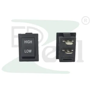 Rocker Switch 12 2 Pin Black High Low Written