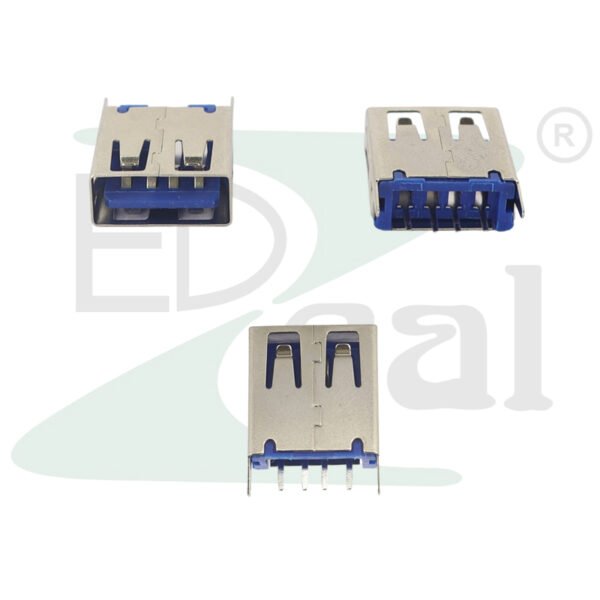 USB 180 Degree 14mm Without Collar Blue