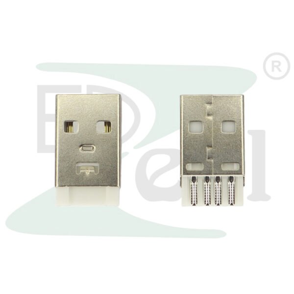 USB Male 4 Pin Copper White