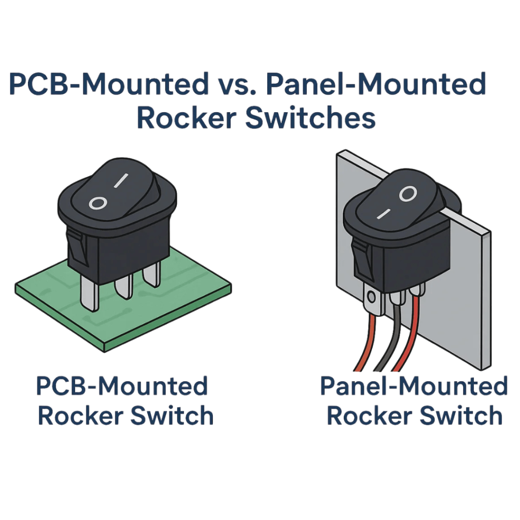 PCB‑Mounted vs. Panel‑Mounted Rocker Switches: What’s the Real Difference?