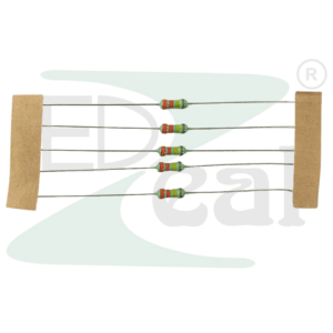 470 Ohm 470R 470E 5% 1/4W CFR Carbon Film Through Hole Axial Resistor - Yellow Violet Brown Gold