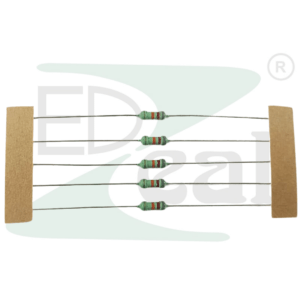 82K ohm resistor 1/4W through hole carbon film with color bands Caption: 82K Ohm ±5% 1/4W Through Hole Resistor - Carbon Film Axial Lead Description: High-quality 82 kilo ohm resistor with grey-red-orange-gold color bands, suitable for all electronic projects