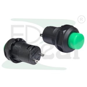 DS428 Green Self-Locking Push Button Switch 12mm ON OFF Latching 2 Pin