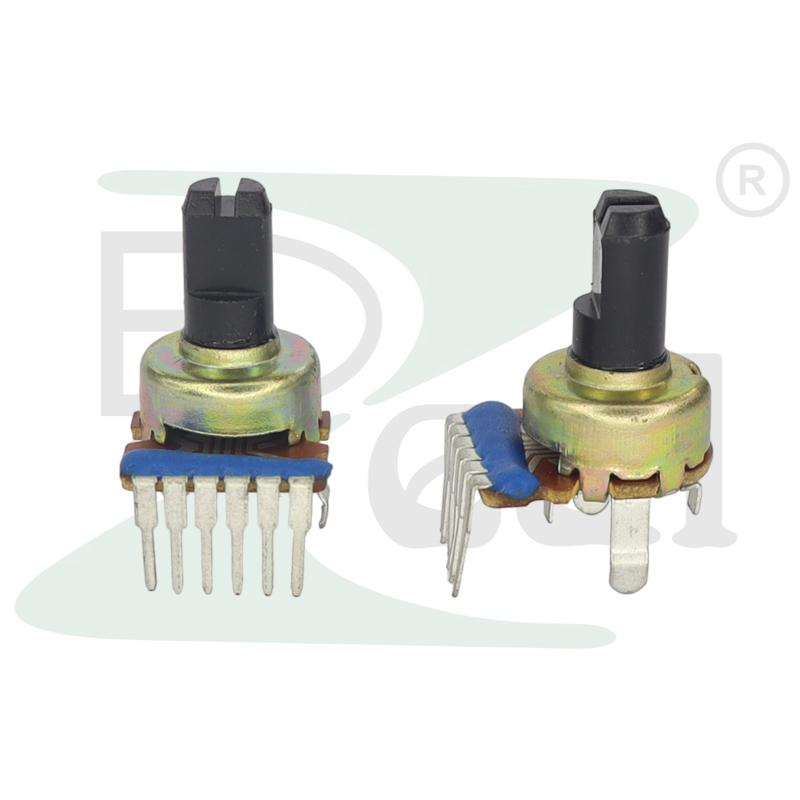 100K 6Pin Tone Potentiometer Dual Gang Rotary D-Type Shaft