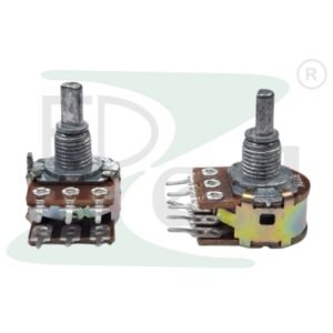 Gerrari 22K Dual Gang 6 Pin Rotary Potentiometer Front View