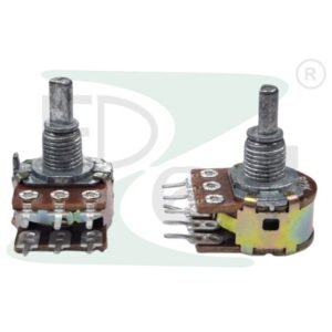 B47K Potentiometer With Click Switch 6 Pin White Grey Pillar Mount